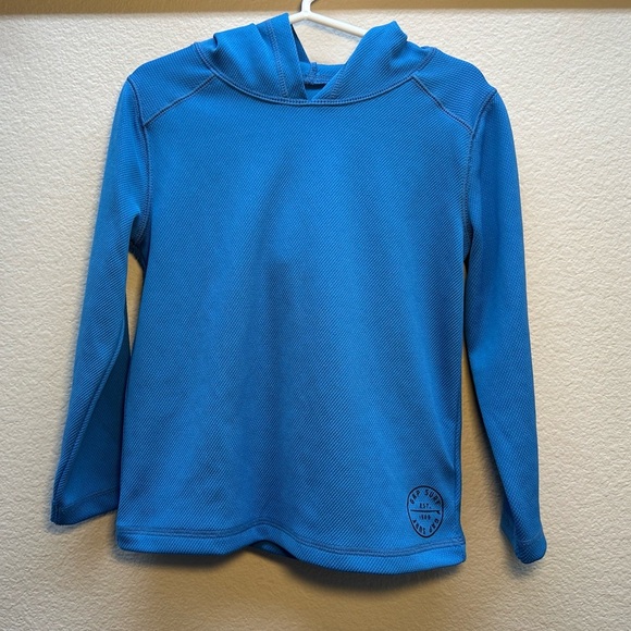 Kids Gap Blue Rash Guard with Shark Fin Hoodie - Picture 1 of 4